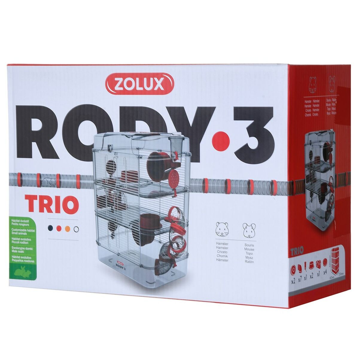 Cage Zolux Rody3 Metal Plastic 41 x 36 x 27 cm (1 Piece)-14