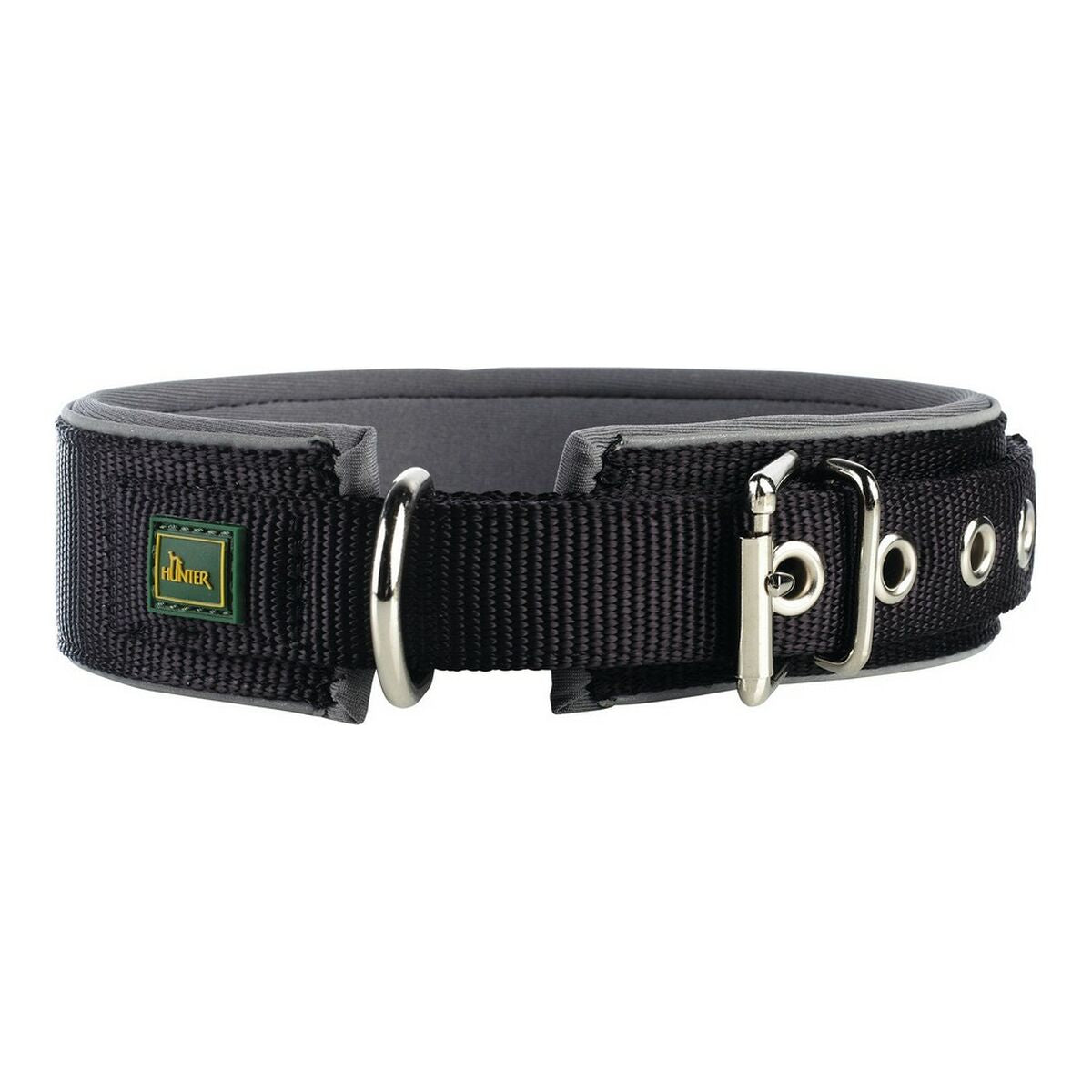Dog collar Hunter Neoprene Reflect Black (54-61 cm)-0