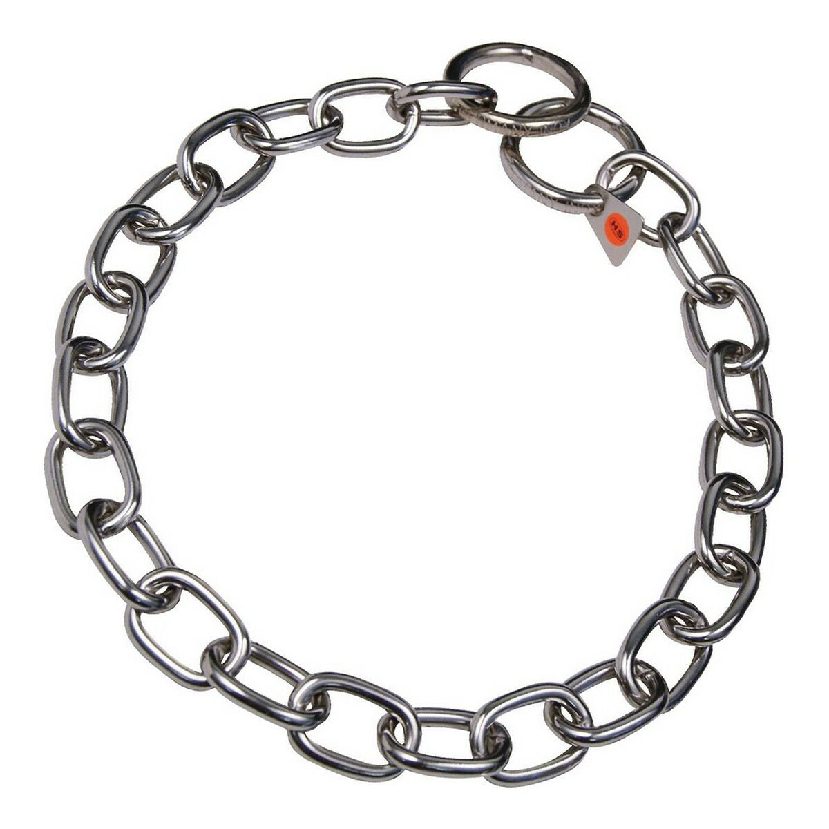 Dog collar Hs Sprenger Silver 4 mm Links Semi-long (74 cm)-0