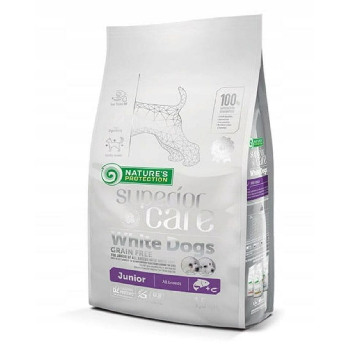 Fodder NATURE'S PROTECTION Superior Care White Dogs Salmon 1,5 Kg-0