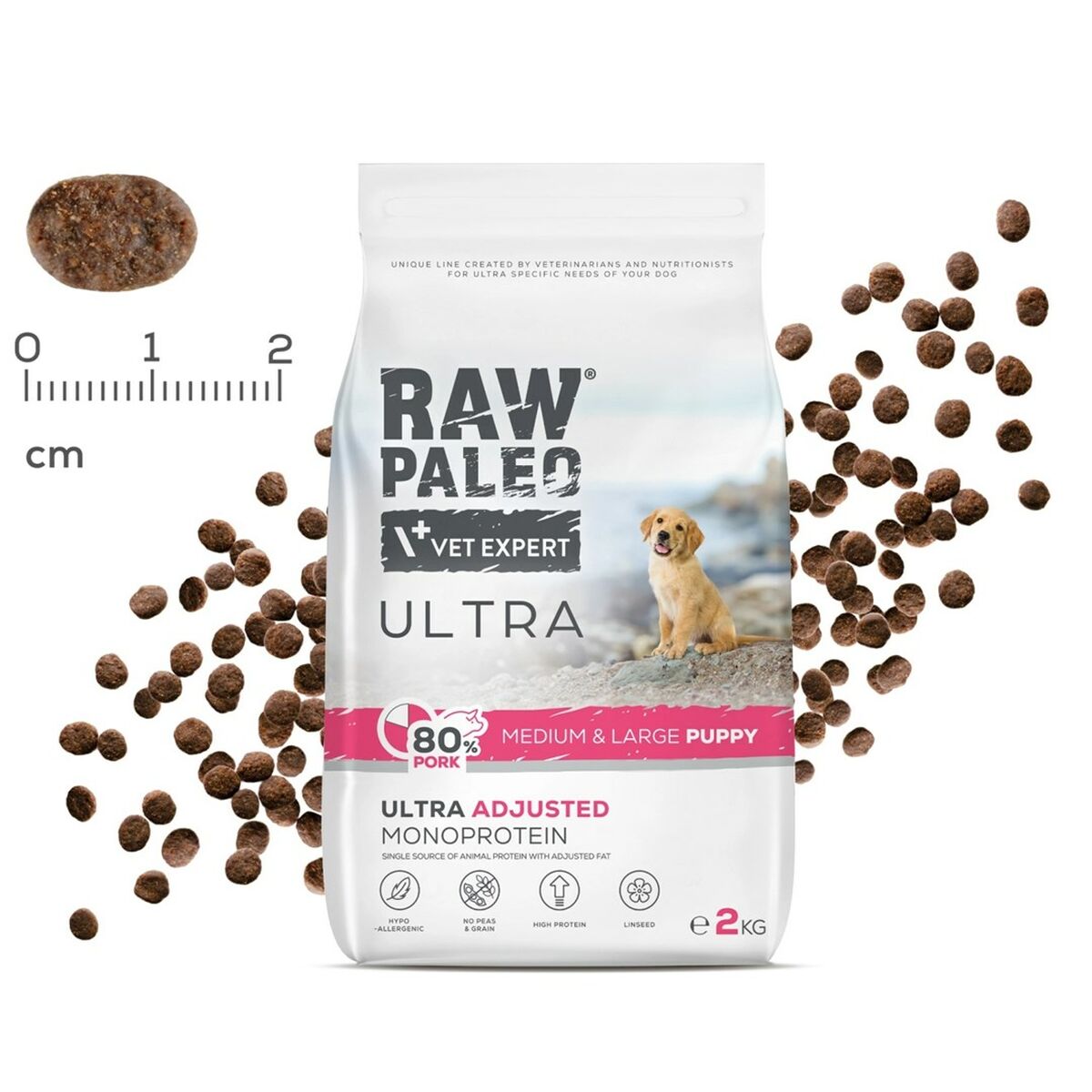 Fodder VETEXPERT RAW PALEO Ultra Pork Medium & Large Puppy Pig 2 Kg-2