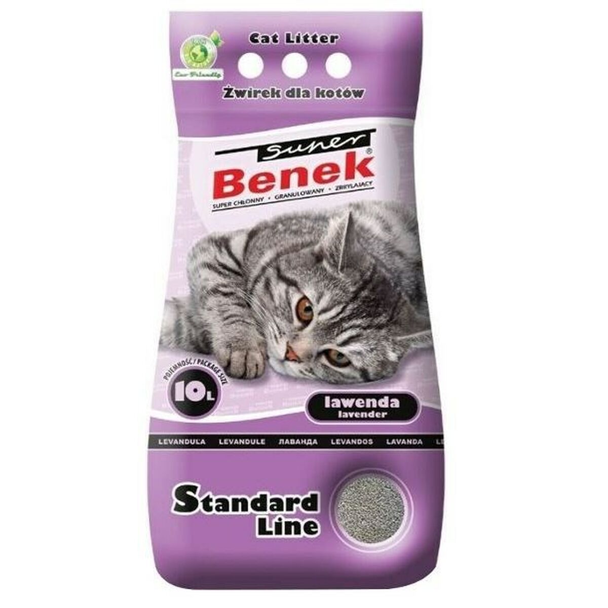 Cat Litter Super Benek Standard Grey Lavendar 10 L-0