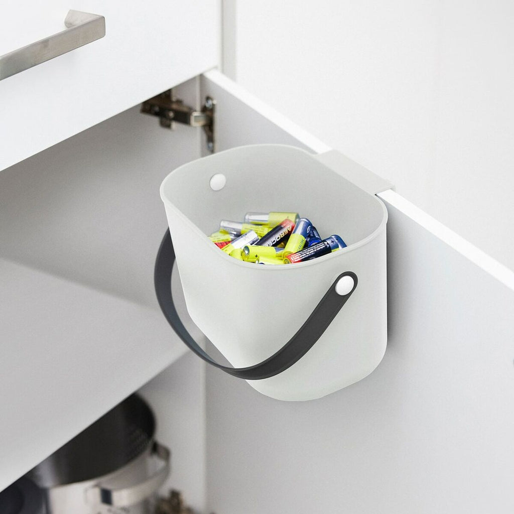 Bucket container Rotho White Recycled plastic-2