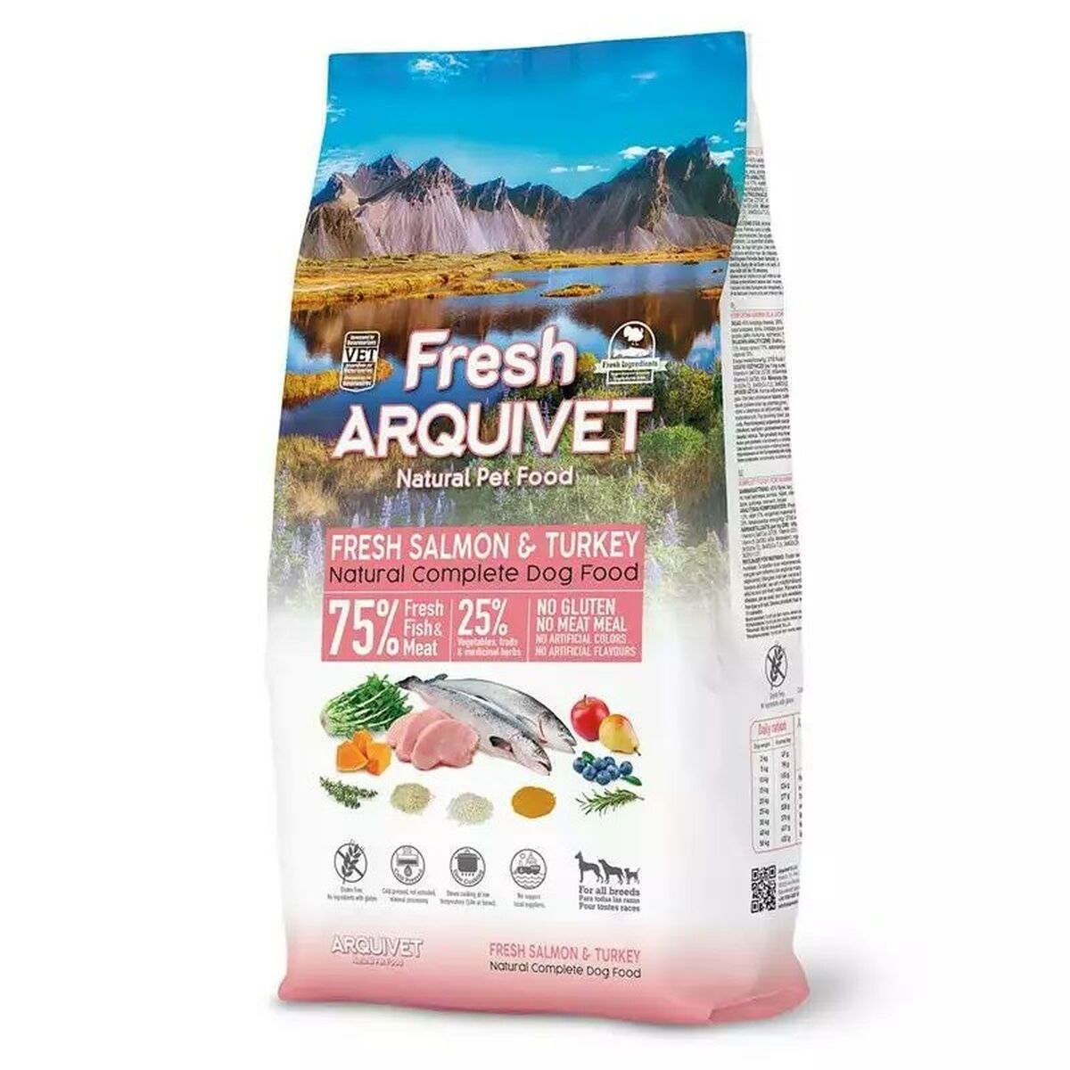 Fodder Arquivet Salmon fresco con pavo Salmon 2,5 kg-0