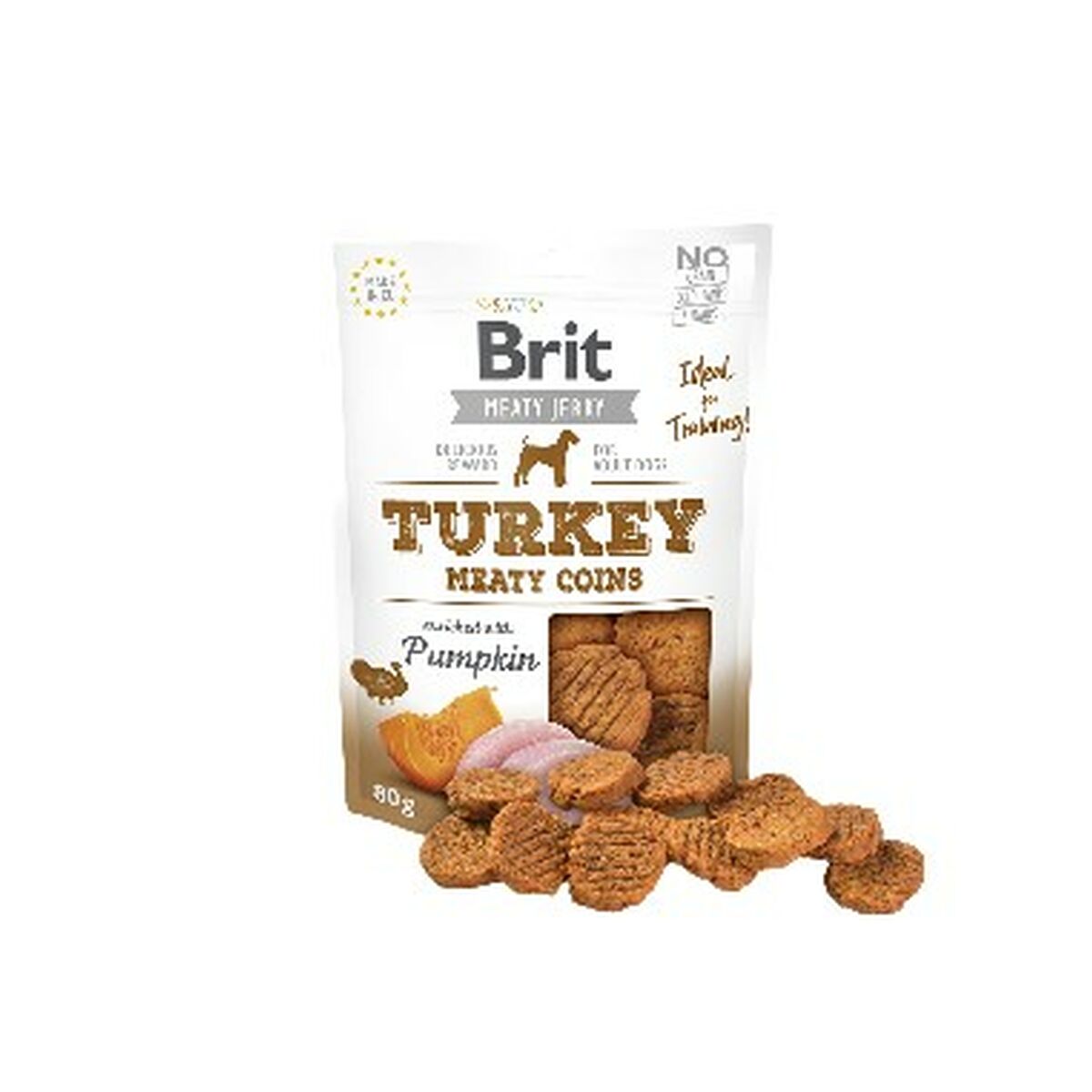 Dog Snack Brit Jerky Turkey Meaty Coins Chicken Turkey 80 g-0