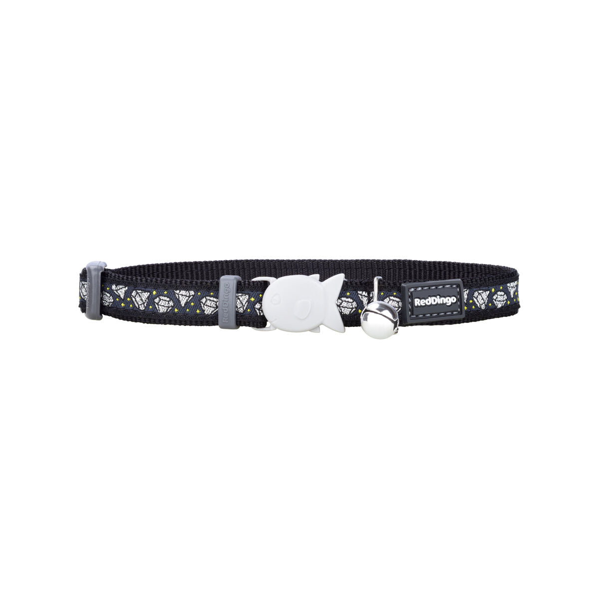 Cat Collar Red Dingo Diamond 20-32 cm Black-0