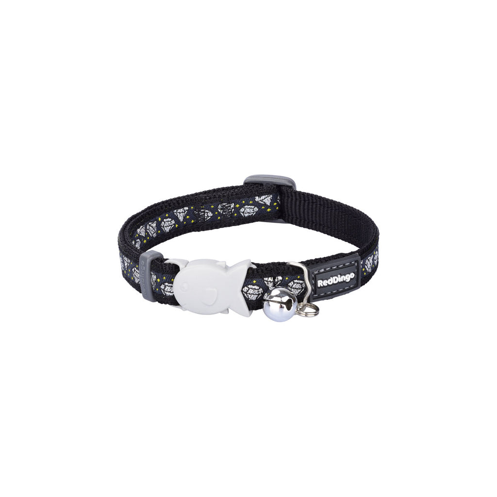 Cat Collar Red Dingo Diamond 20-32 cm Black-1