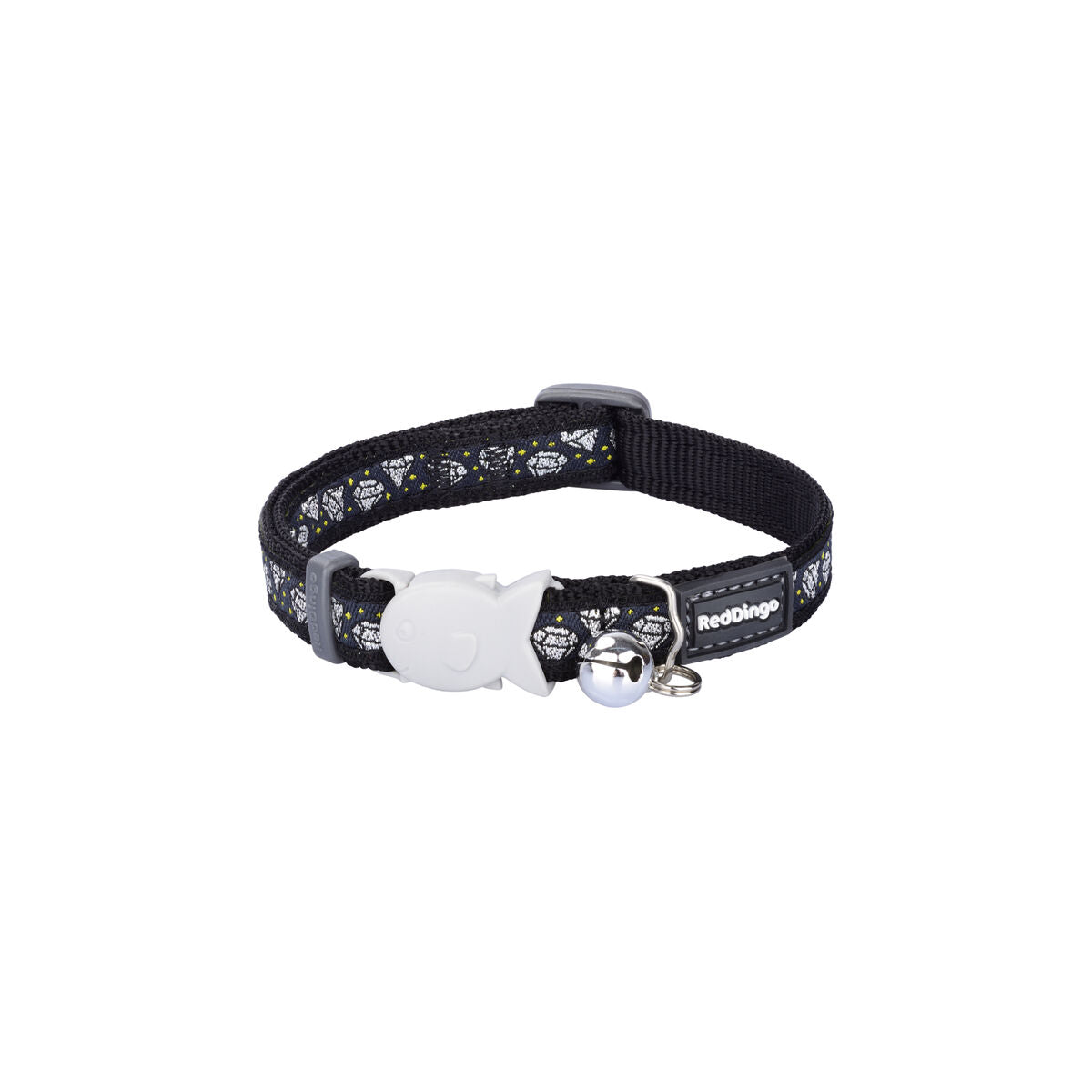 Cat Collar Red Dingo Diamond 20-32 cm Black-1