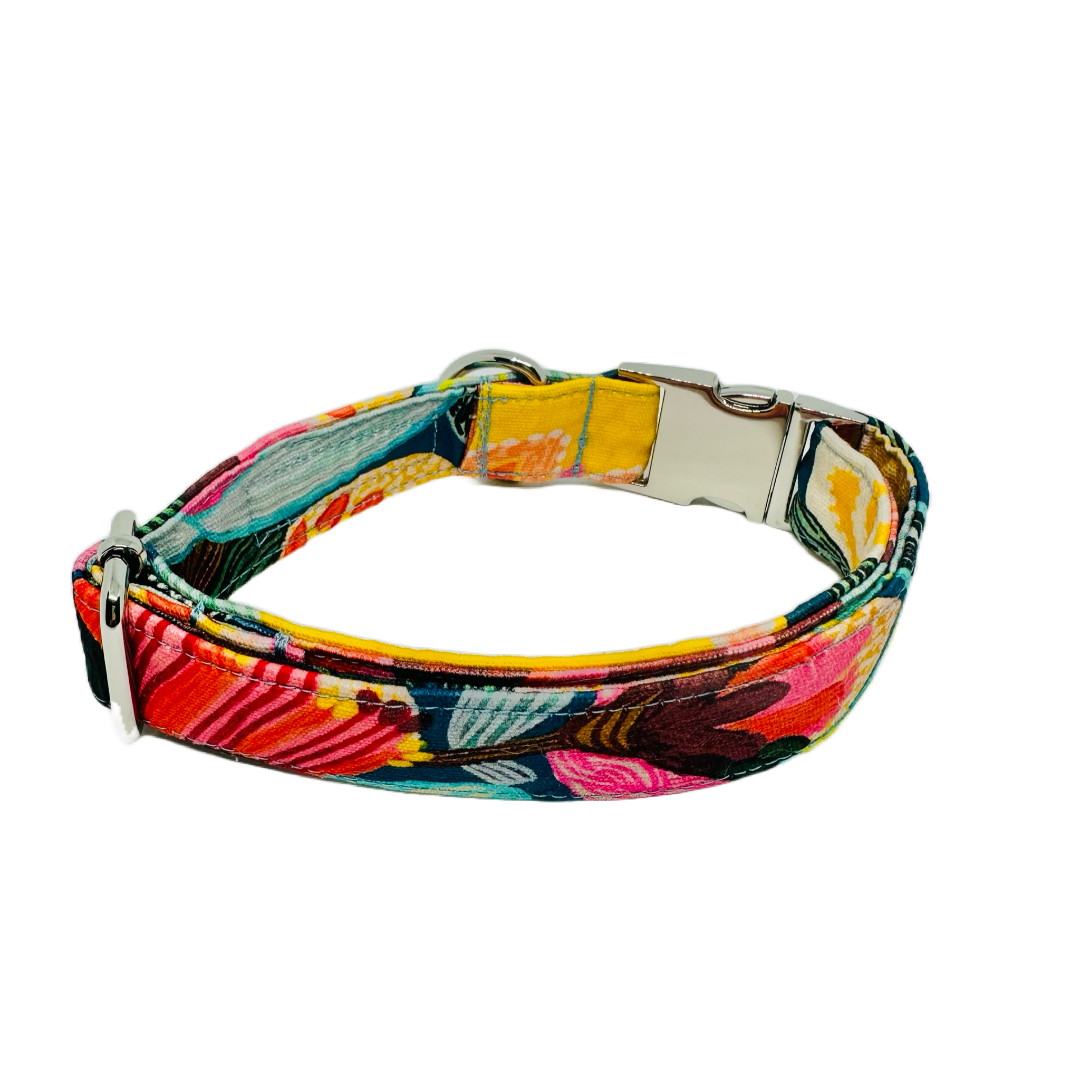 The 'Blue Bush Flora' Collar - Fluffy Tales